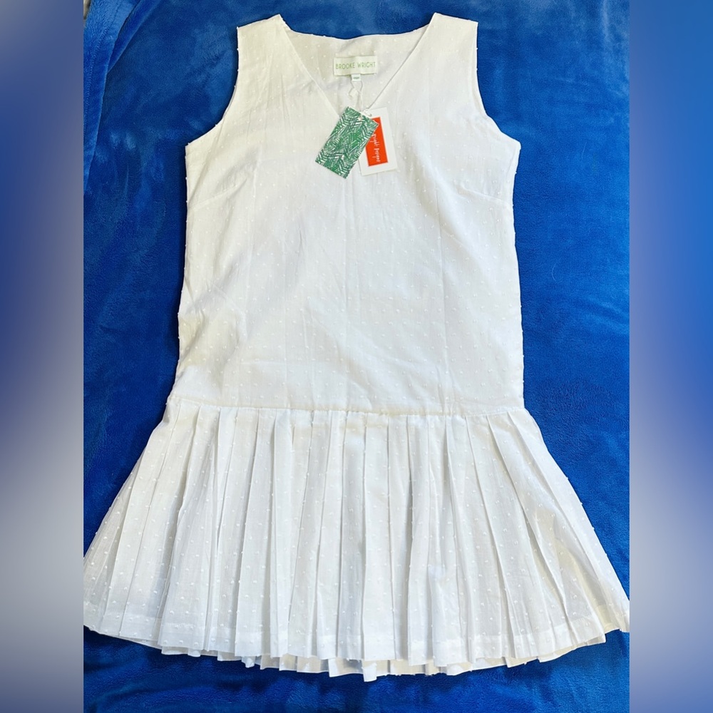 BROOKE WRICHT White Sleeveless Women’s Dress